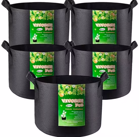 10 Gallon Potato Plant Grow Bags Aeration Felt Fabric Pots with Handles Heavy Duty Grow Bags